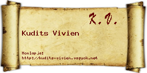 Kudits Vivien névjegykártya